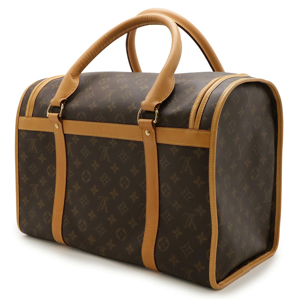 Louis Vuitton Dog Carrier Pet Bag Monogram Chien Boston Sac Brown